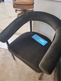 Modern Dining Chair Dark Brown Pair