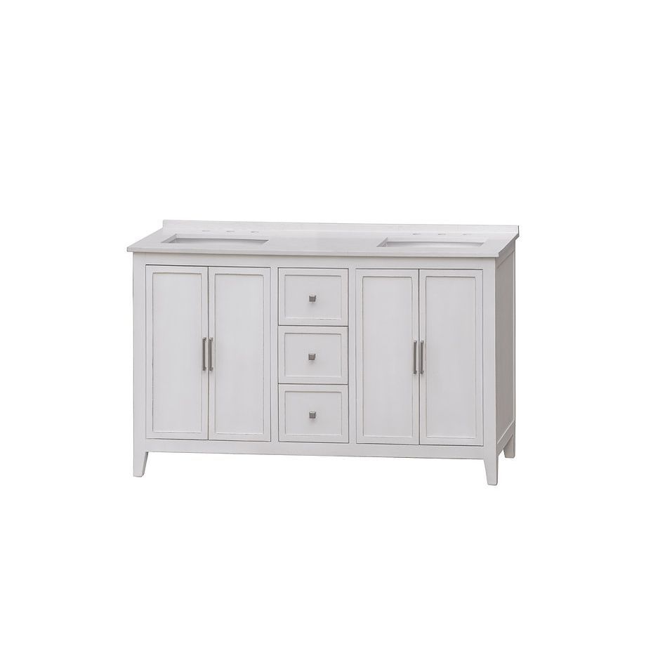 Aspen 58" White Distressed