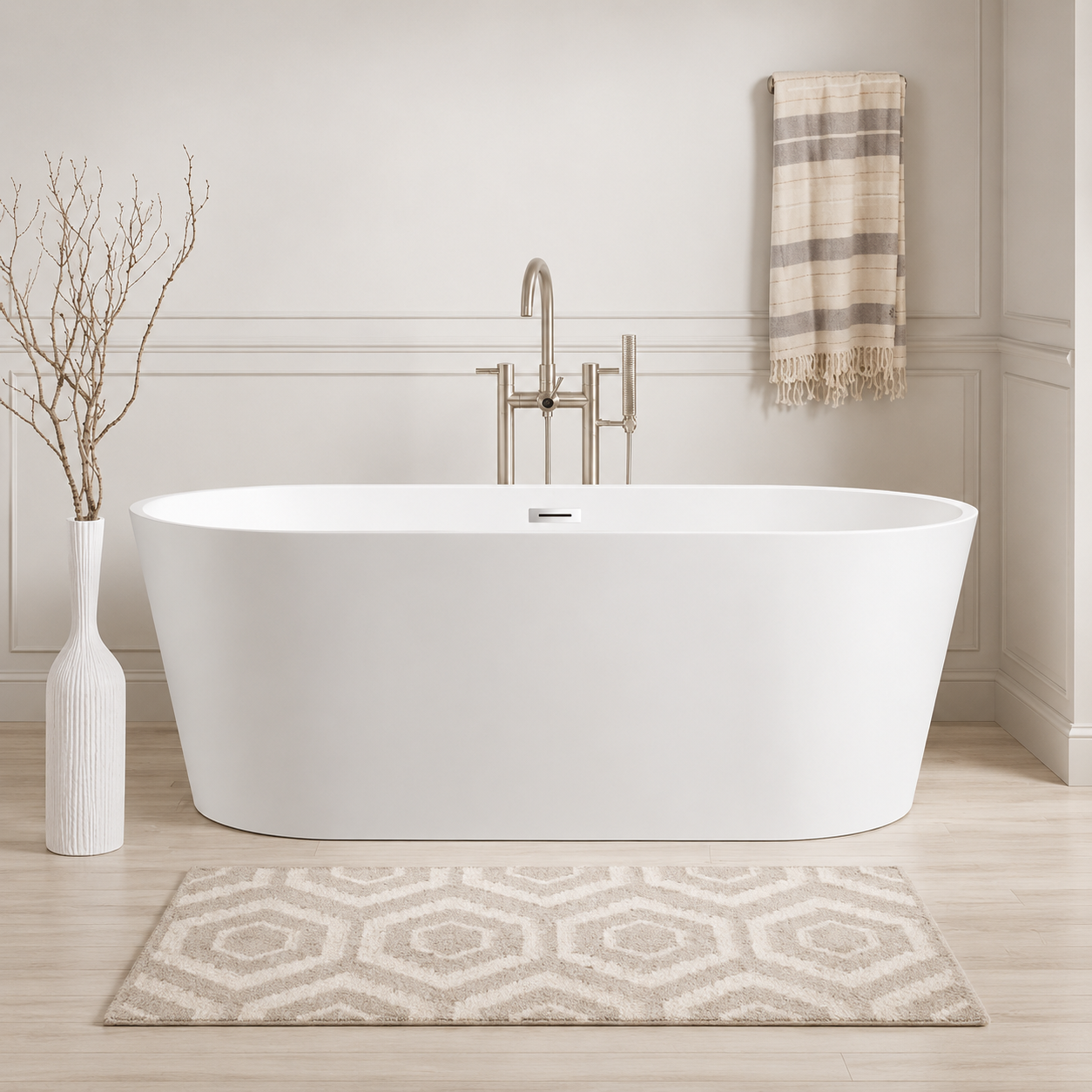 67-Inch Freestanding Soaking Tub