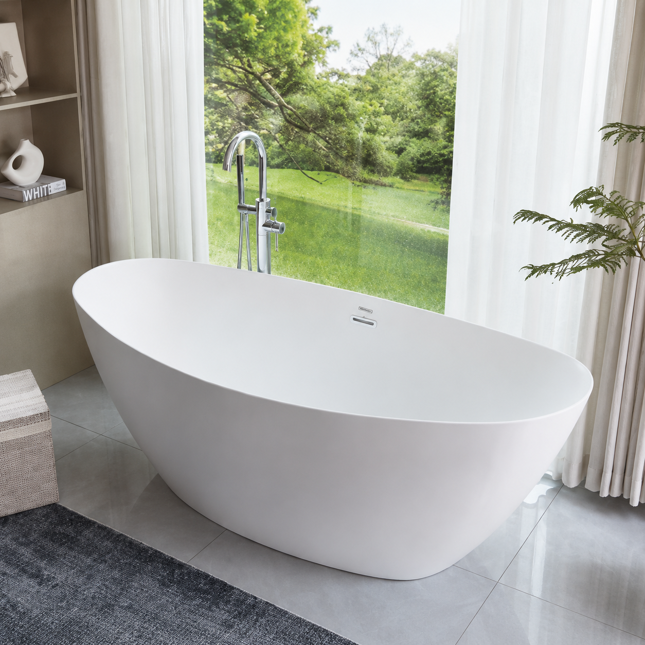 71-Inch Freestanding Soaking Tub