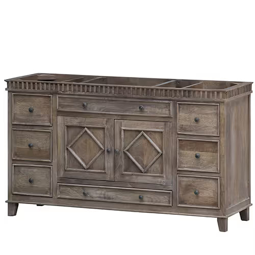 Lancaster 60" Distressed Wood No Top